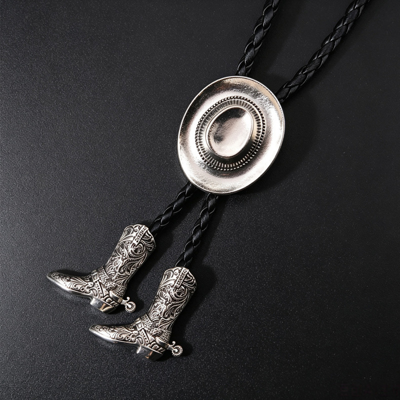 1 Piece European and American Gothic Bull Head Personalized Western Cowboy Bolo Tie Fashion Long Hat Tie 1 Piece European and American Gothic Bull Head Personalized Western Cowboy Bolo Tie Fashion Long Hat Tie