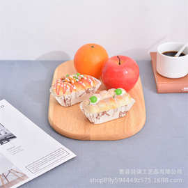 简约实木托盘家用面板寿司托盘带手柄宝宝辅食板批发木质牛排餐盘