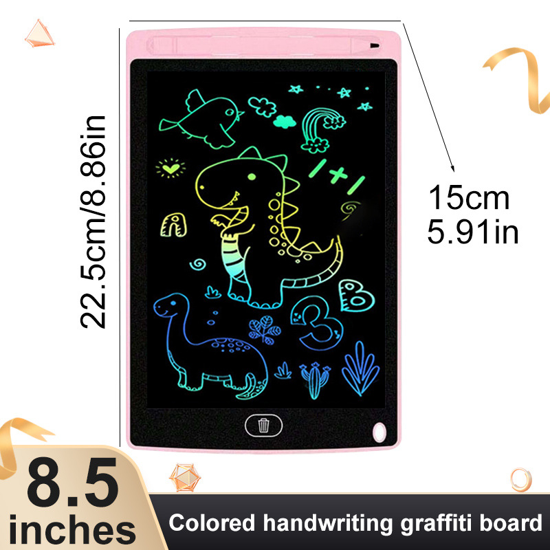 8.5 Pulgada LCD LCD tablero de escritura tablero de dibujo de mensajes pequeños tablero negro colorido para niños tablero de dibujo de graffiti tablero de escritura electrónico