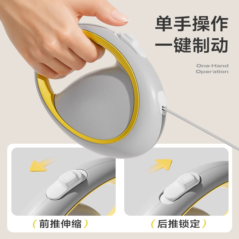 Cuerda de tracción para perros Cadena de perro retráctil automática para perros pequeños y medianos