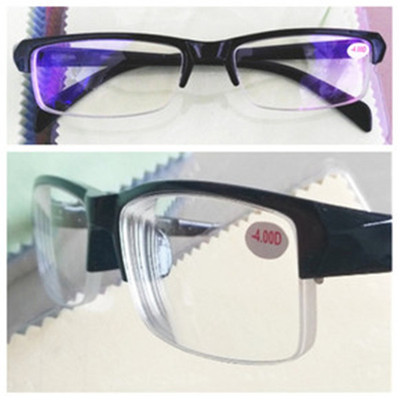 2024學生潮女近視鏡厚邊平光眼鏡工廠直銷男女成品近視眼鏡 藍膜