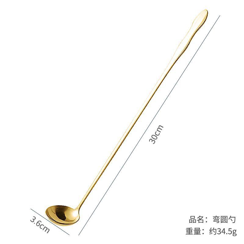 둥근숟가락 30CM*3.6CM (골드)