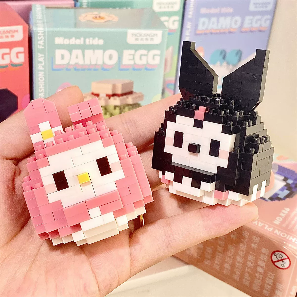 Building block cartoon egg doll set, small-particle constructor, 120–237 pcs, birthday gift