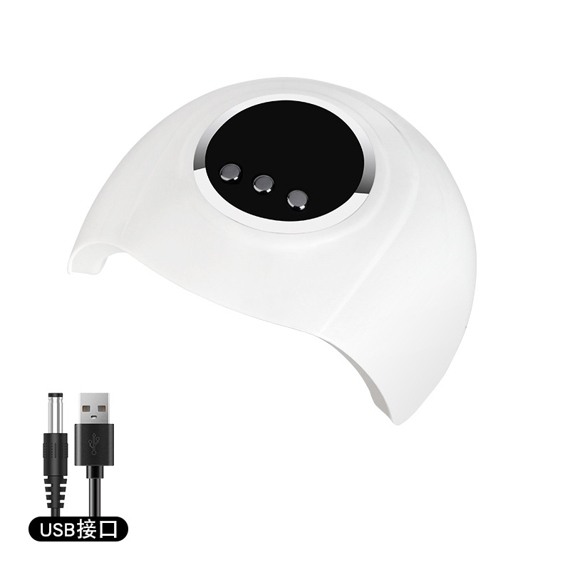 Lámpara de uñas USB pequeña lámpara de luz pegamento de vinilo lámpara de horneado led máquina de fototerapia lámpara de uñas doméstica máquina de uñas no mano negra