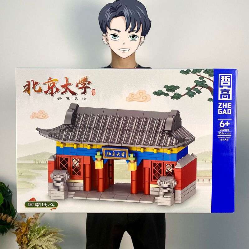 Training Institutions Street View Palace Castle Famous School Building Blocks Compatible with Lego Puzzle Assembled Tiny Particles Toy Batch