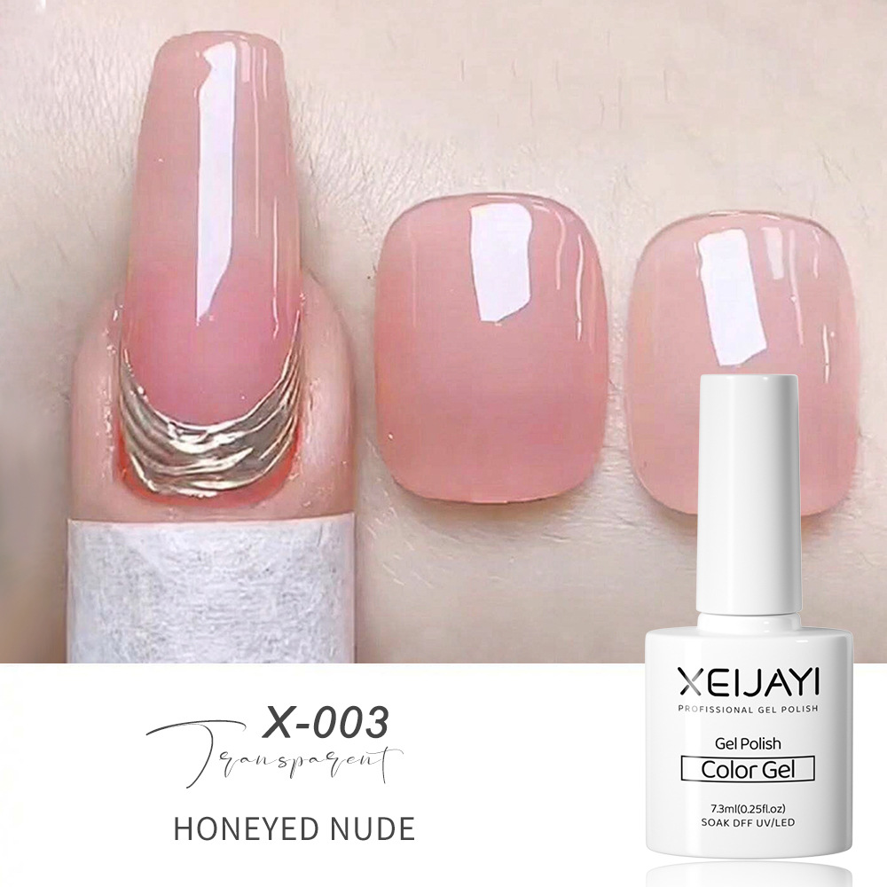 Juego de Esmalte de Uñas Gel Traslúcido de Verano de 5 Colores Secado Rápido