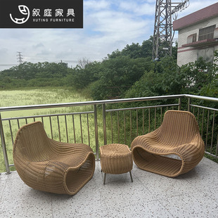 Outdoor Rattan B&B Coffee Table Indoor and Outdoor Balcony House Courtyard Terrace Hotel Leisure Rattan Chair Sofa Furniture