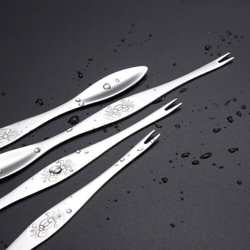 304 stainless steel crab fork, crab claw, crab needle, crab eating household seafood hairy crab peeling tool, walnut clip lobster claw