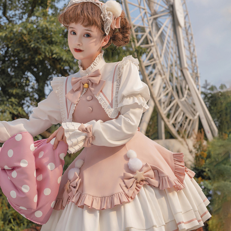 オリジナルデザイン魔法少女opロリータワンピース日常かわいいlolita甘いスカート6621|undefined