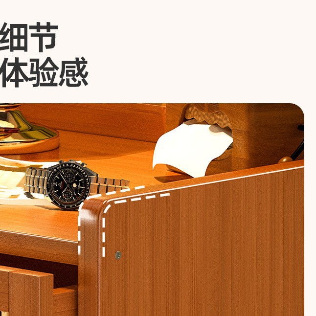 Mesa de noche creativa de ratán tejida, sala de estar doméstica simple, sofá, mesa lateral, estante, dormitorio, mesita de noche, cajón, armario de almacenamiento