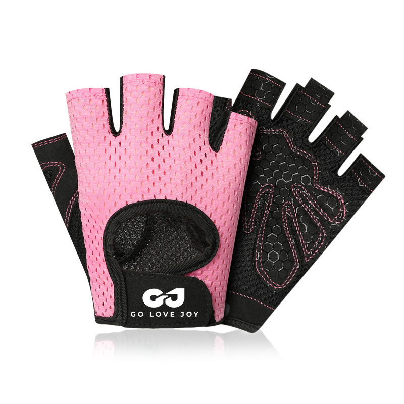 Guantes de fitness Reich para hombres y mujeres al aire libre levantamiento de pesas en bicicleta Protección de Palma resistente al desgaste transpirable medio dedo guantes deportivos para montar
