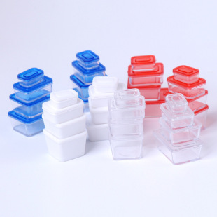 Mini bento box crisper Dollhouse doll house transparent miniature food and play model accessories BJD peripheral