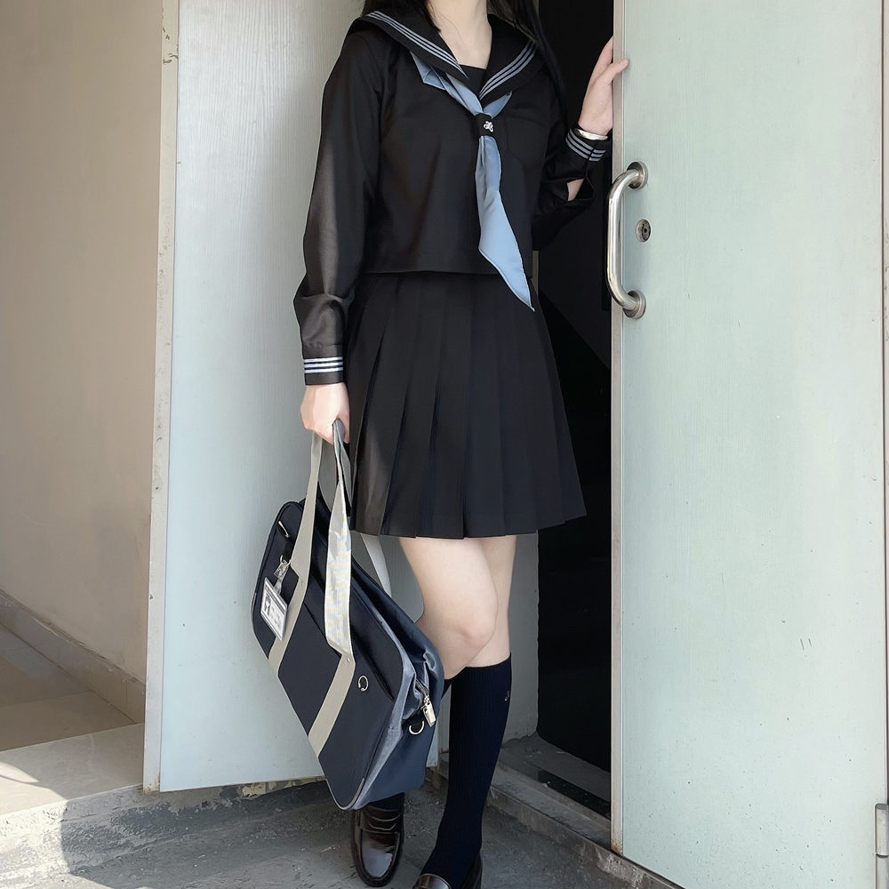 공장 도매 스카프 블랙 3 JK 유니폼 기본 해군 아카데미 바람 학교 JK 중급 선원 세트