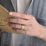 Retro Simple Cross Cring Romining Trocketing и вращающаяся скелетная скелетная стальная сталь