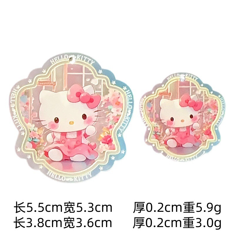 新款吊孔双面印花片片吊坠diy手工饰品手机钥匙包链挂件饰品材料|undefined