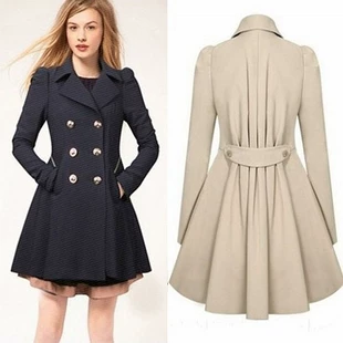 Длинная куртка, осеннее trench-coat, оптом, европейский стиль, облегающий, средняя длина, плюс сайз