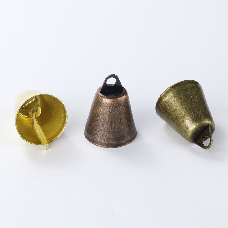 26mm vintage iron bell with open trumpet shape, antique bell, Christmas decoration accessory, pet bell, DIY