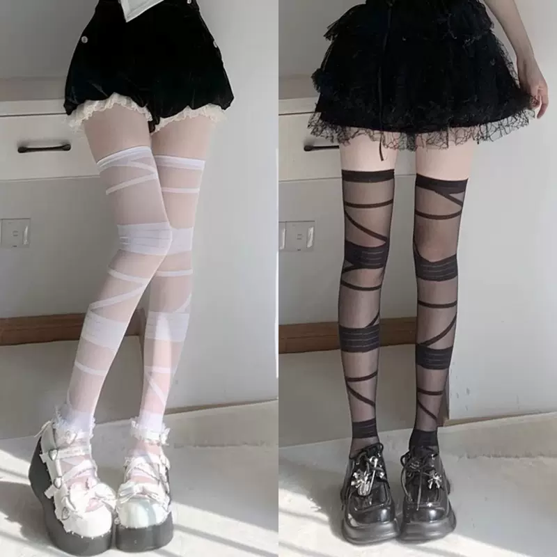 Красивый пояс, тонкие колготки для коленей, эластичный бинт, стиль Lolita, 2 карата