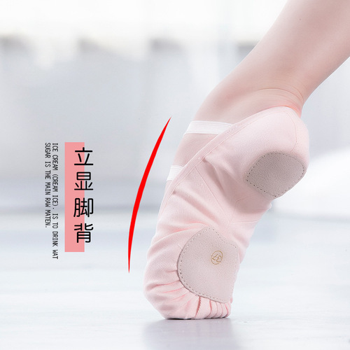 Full stretch cloth dance shoes teacher practice shoes body soft sole ballet adult dance practice cat claw shoes