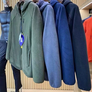 Bird-Like Style Autumn and Winter Men's Outdoor Thickened Warm Hooded Double-Sided Lamb Wool Jacket Couple Style with Inner Lining