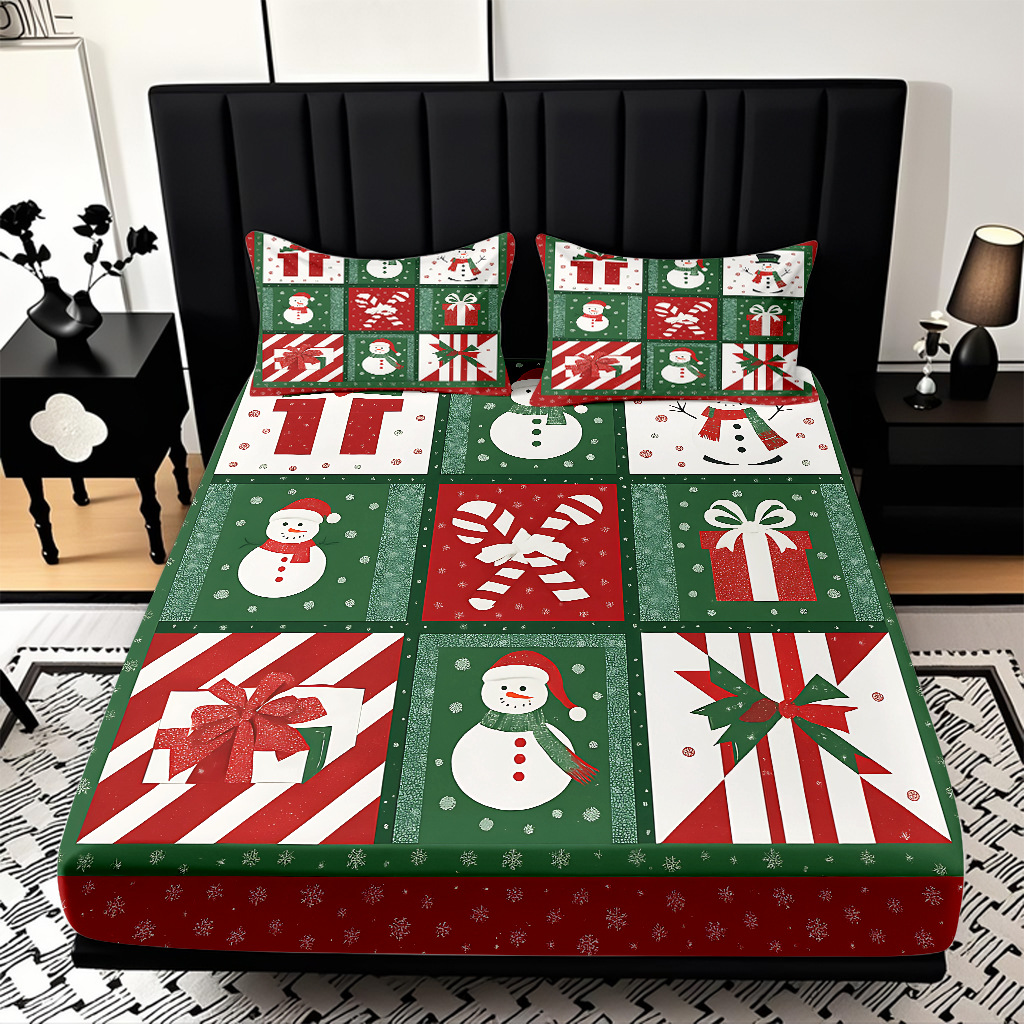 TEMU / JIT Navidad impresión digital cama Kasa Kit suave transpirable impresión digital de alta definición para diseñar