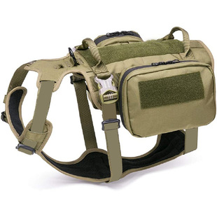 New Army Green High Performance Tactical Backpack Waterproof Fabric Service Dog Backpack Professional Training Dog Harness