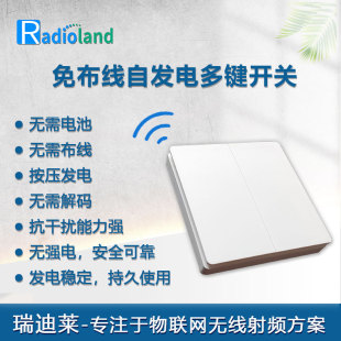 Self-generating Wireless Kinetic Energy Switch Smart Home Industrial Sensing Control Wireless Doorbell Battery-free Remote Control Mold