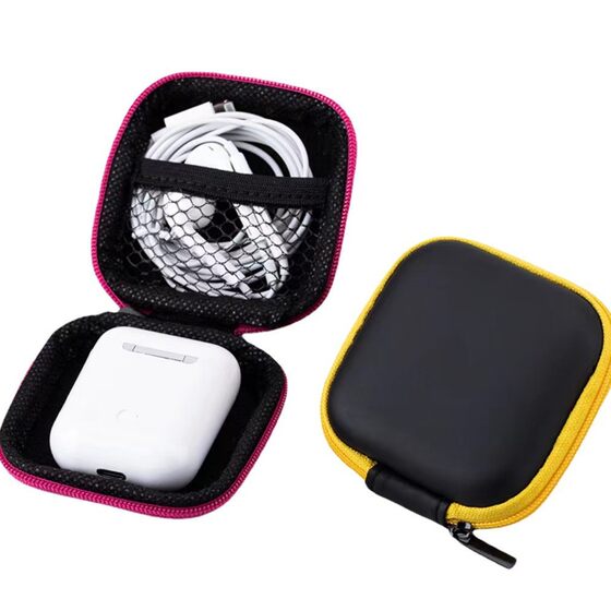 Earphone bag Eva bag data cable packaging box zipper bag Bluetooth earphone bag small square earphone bag Fashion Square bag