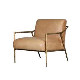 中古风休闲椅复古实心锻打铁艺客厅卧室商务设计师单人沙发椅