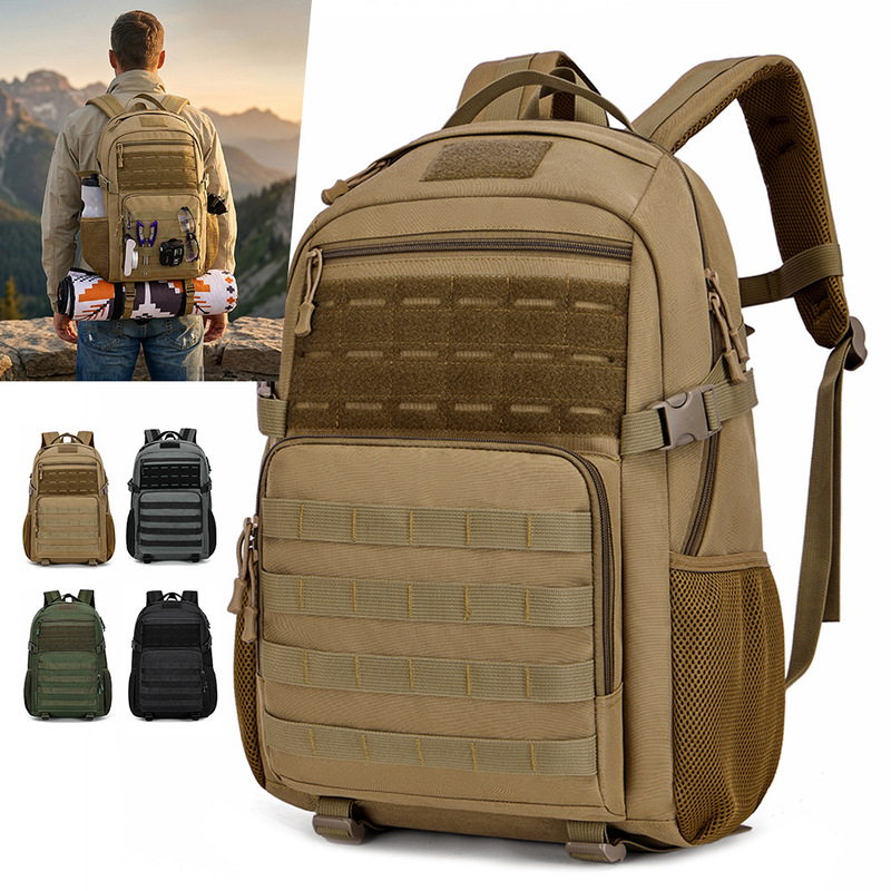 40L Large-Capacity Tactical Backpack, Outdoor Mountaineering Backpack, Multi-Functional Molle System Men's Travel Computer Bag