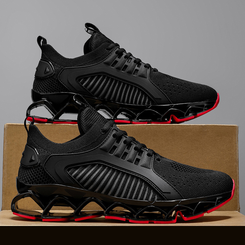 2025 Blade Large Size Men's Casual Sports Shoes Sports Walking Shoes Plaid Lace-Up Sports Shoes Suitable for All Seasons