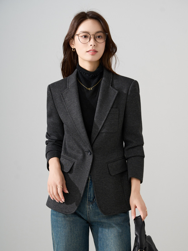 2025秋冬新款高级感休闲西装外套女英伦风修身显瘦百搭西服上衣秋|undefined