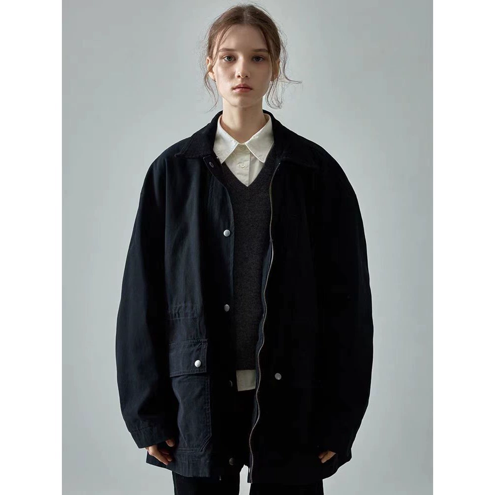Осенняя куртка для отдыха, trench coat, свободный крой, приталенная