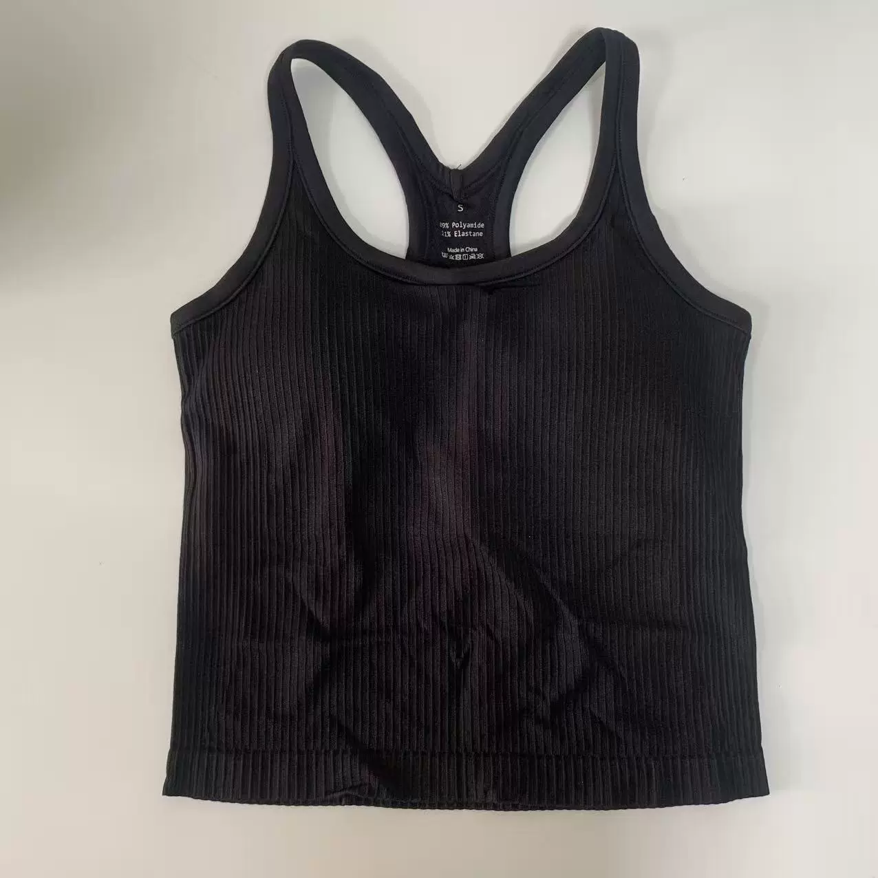 lulu同款带胸垫ebb瑜伽背心外穿 显瘦美背户外运动健身速干背心