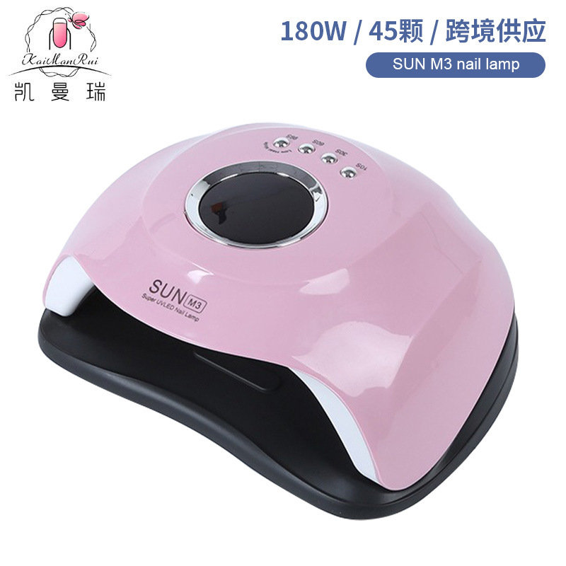 180w lámpara de manicura fototerapia lámpara de secado rápido de alta potencia pegamento de manicura máquina de fototerapia de cuatro velocidades ajustable máquina de manicura inteligente transfronteriza