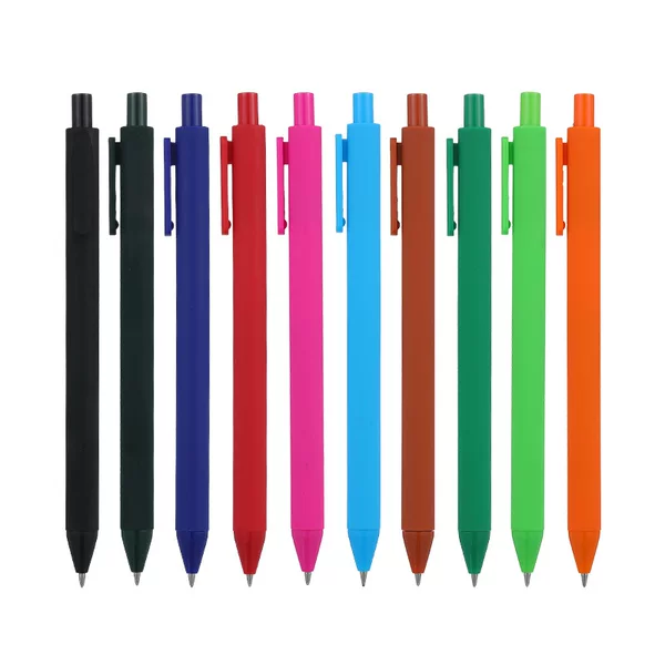 Advertising Pens, Custom Gel Pens with Logo Printing, Candy-Colored Macaron Press-Action Pens, Spray-Coated Ballpoint Pens, Signature Pens