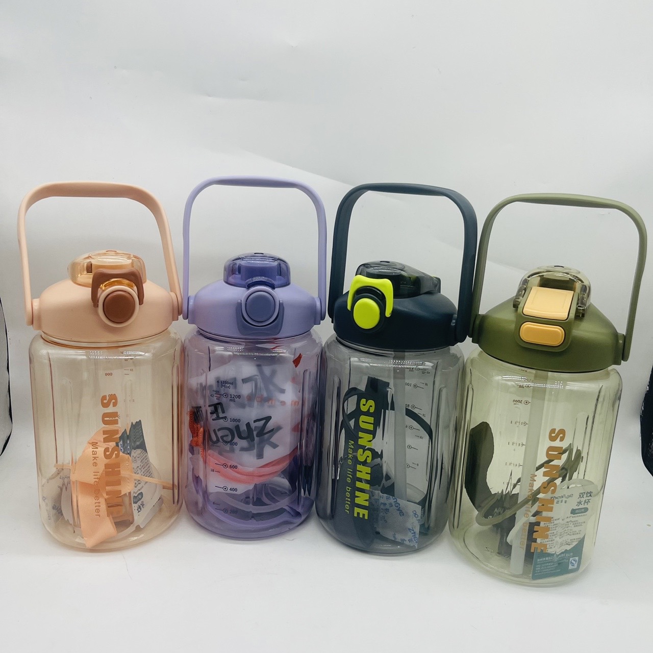 Zhengye 2309 Taza para estudiantes Nuevo lindo Taza de plástico para niños Tapa de rebote de verano Taza de paja Correa Taza portátil