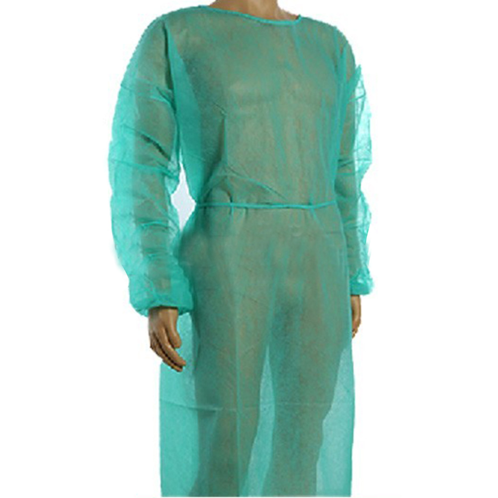 一次性隔离衣pp绿色无纺布隔离服防尘服工作服探视服批发