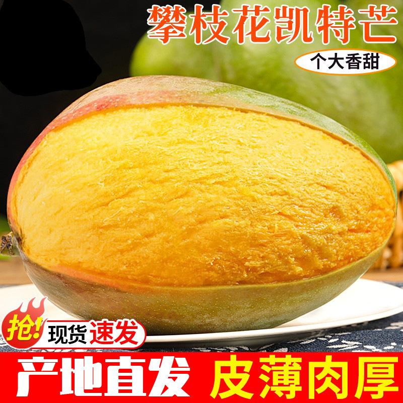 Authentic Sichuan Panzhihua Kate Mango Fresh Fruit 5kg Seasonal Whole Box Large Mangoes Free Shipping Directly from the Farm