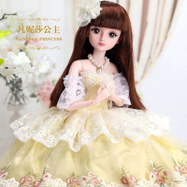 [Blinking version] Princess Vannisha+60 cm 8 pieces of clothes+gifts 1+ gift box hardcover