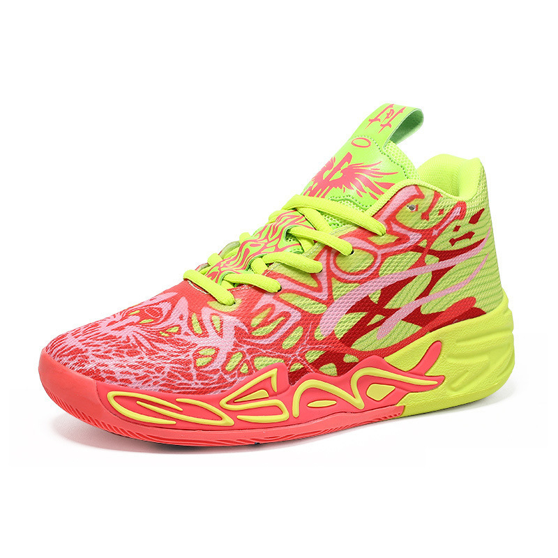 739 Cross-Border Men's and Women's Basketball Shoes, Spring and Autumn High-Top Mesh Fabric, Stylish Couple's Non-Slip Sports Shoes with Unique Color Scheme 739 Cross-Border Men's and Women's Basketball Shoes, Spring and Autumn High-Top Mesh Fabric, Stylish Couple's Non-Slip Sports Shoes with Unique Color Scheme