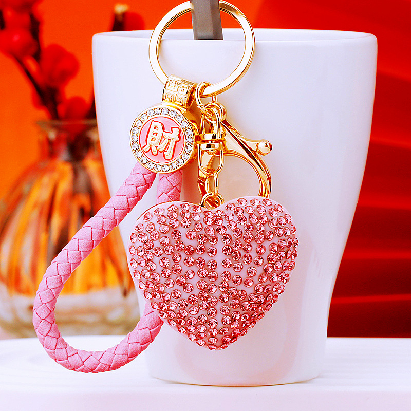 50g Weight Bag Pendant, Keychain Classification 1 Piece Quantity Holiday, Outdoor Occasion Metal Material Heart Shape Pattern Women's Gender Sweet, Simple Style Style Sweet Simple Style Heart Shape Metal Women's Bag Pendant Keychain 15
