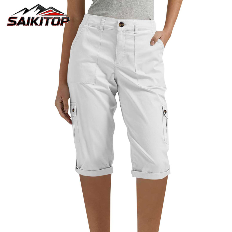 European size 2026 hot-selling women's work pants, solid color, multi-pocket, five-point casual pants, outdoor sports, hiking, seven-point pants European size 2026 hot-selling women's work pants, solid color, multi-pocket, five-point casual pants, outdoor sports, hiking, seven-point pants