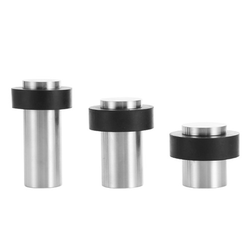 304 stainless steel door stop, round precision cast door stop, wooden door, silicone heightened door bump, punch-free, anti-collision solid door top