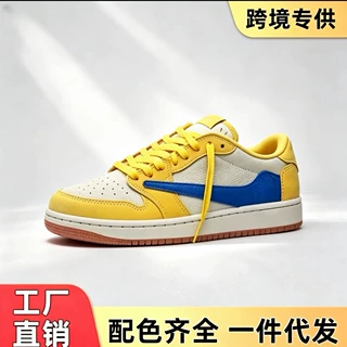跨境外贸倒钩AJ1男女情侣高颜值百搭休闲运动板鞋低帮复古潮流