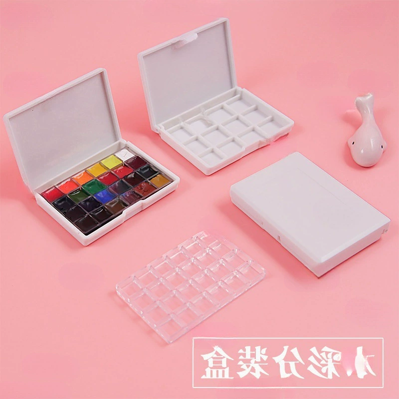 Коробка для окрашивания Коробка для коробки Палитра для пробной загрузки акварельные пигменты для разделения цветов