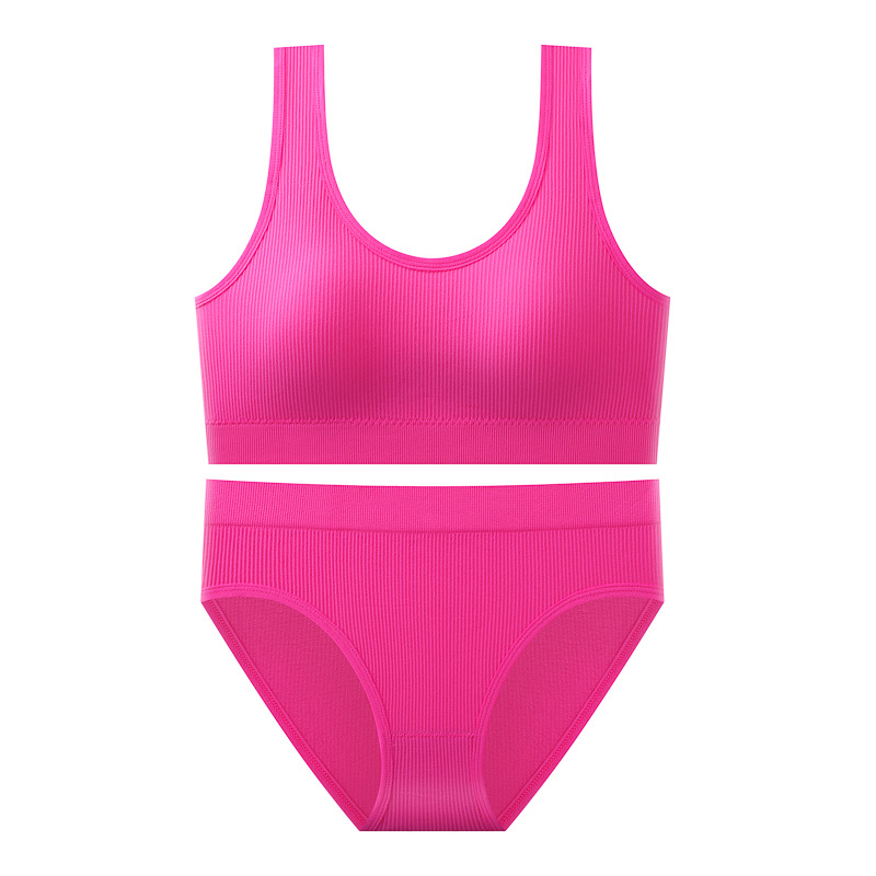 Traje trasero deportivo sin costuras, sujetador fruncido con almohadilla para el pecho para mujer, chaleco a prueba de golpes para correr yoga, ropa interior a juego