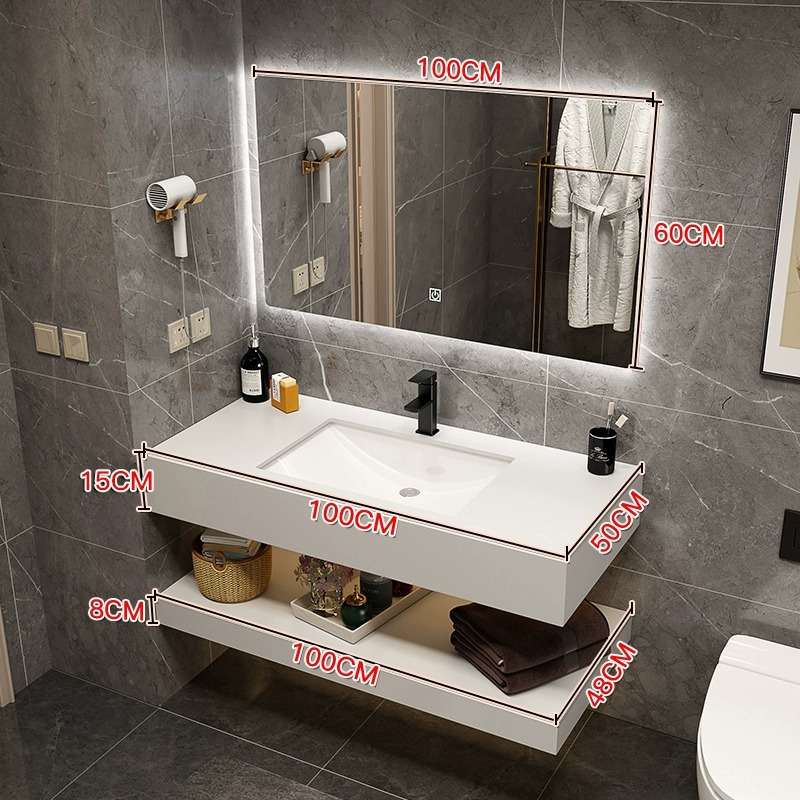 100cm con espejo cuadrado inteligente