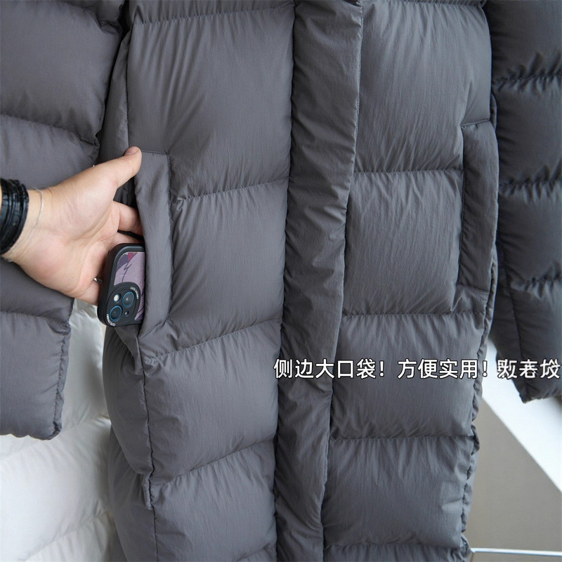 零下30度都不怕~加厚新国标95白鸭绒防风防水过膝羽绒服冬602993|undefined