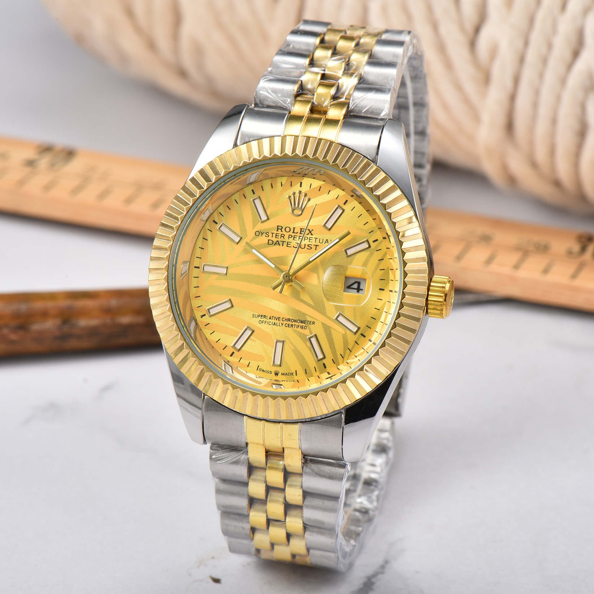 Rolex Datejust Leaf Quartz Watch Cross-Border Manufacturer Wholesale